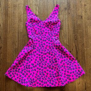 Lily Pulitzer Pink Leopard print flare dress Size 8